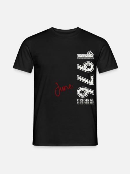 50. Geburtstag Original Juni Jahrgang 1976 - Männer T-Shirt - Schwarz