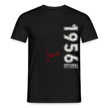 69e anniversaire Original June Né en 1956 - T-shirt homme - noir - Devant - AI Model Male 178 light (178cm)