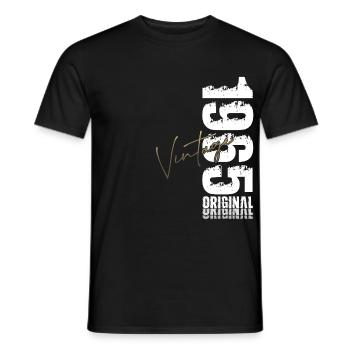 60th Birthday Original Vintage 1965 - Men's T-Shirt - black - Front - AI Model Male 178 light (178cm)