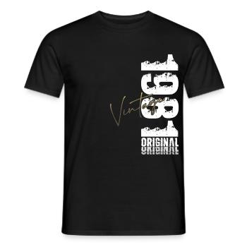 44th Birthday Original Vintage 1981 - Men's T-Shirt - black - Front - AI Model Male 178 light (178cm)