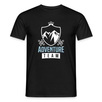 mountains coat of arms mountains team - Men's T-Shirt - black - Front - AI Model Male 178 light (178cm)