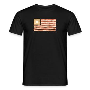 Speck Amerikanische Flagge Schweinefleisch Speck - Männer T-Shirt - Schwarz - Vorne - AI Model Male 178 light (178cm)