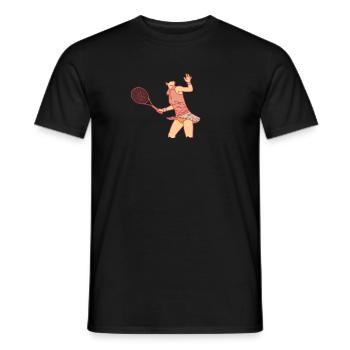Sport Racket Tennis Girl Racquet Tennis - Men's T-Shirt - black - Front - AI Model Male 178 light (178cm)