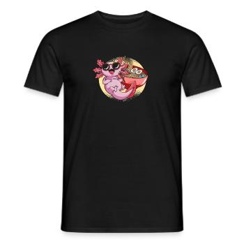 Mexikanischer Salamander Kawaii Ramen Axolotl - Männer T-Shirt - Schwarz - Vorne - AI Model Male 178 light (178cm)
