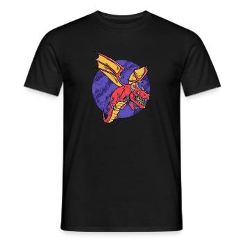 Fantasy RPG Dragons Magic Dungeon - Men's T-Shirt - black - Front - AI Model Male 178 light (178cm)