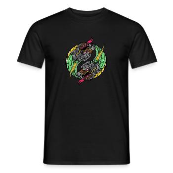 Fantasy RPG Dragons Magic Dungeon - Men's T-Shirt - black - Front - AI Model Male 178 light (178cm)
