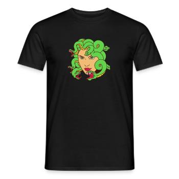 Antiker Gott Griechische Medussa Mythologie - Männer T-Shirt - Schwarz - Vorne - AI Model Male 178 light (178cm)