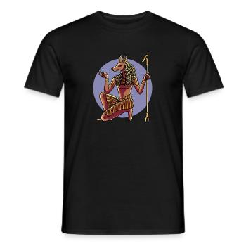 Hiéroglyphes Roi Tut Mythologie égyptienne - T-shirt homme - noir - Devant - AI Model Male 178 light (178cm)