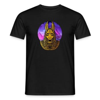 Hieroglyphen Anubis Ägyptische Mythologie - Männer T-Shirt - Schwarz - Vorne - AI Model Male 178 light (178cm)