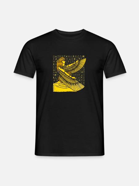 Hieroglyphs Isis Egyptian Mythology - Men's T-Shirt - black