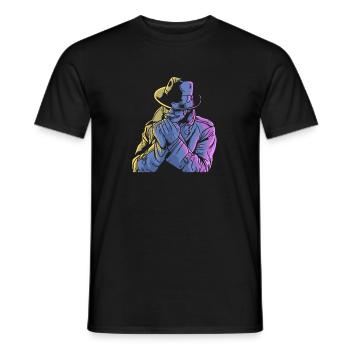 Service-Agent Offizier Detektiv - Männer T-Shirt - Schwarz - Vorne - AI Model Male 178 light (178cm)