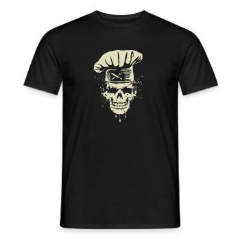 Kochen Skelett Schädel Koch Essen Koch - Männer T-Shirt - Schwarz - Vorne - AI Model Male 178 light (178cm)