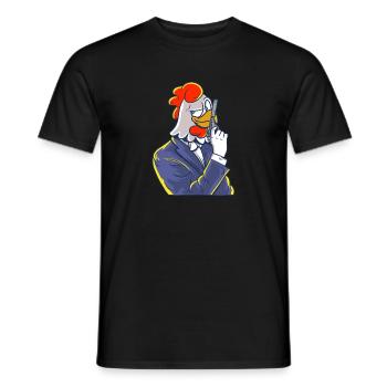 Hühner Agent Offizier Detektiv - Männer T-Shirt - Schwarz - Vorne - AI Model Male 178 light (178cm)