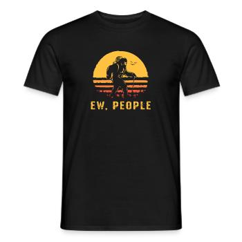 Camper People Campfire Bonfire Camping - Men's T-Shirt - black - Front - AI Model Male 178 light (178cm)