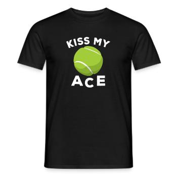 Sportschläger Kiss Ace Racquet Tennis - Männer T-Shirt - Schwarz - Vorne - AI Model Male 178 light (178cm)