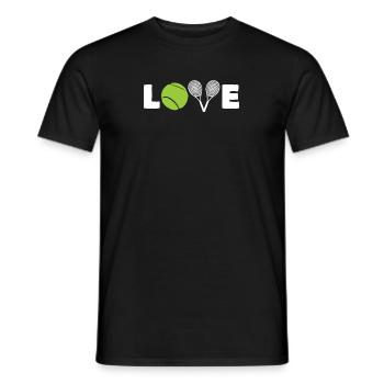 Raquette de sport Love Smash Raquette Tennis - T-shirt homme - noir - Devant - AI Model Male 178 light (178cm)