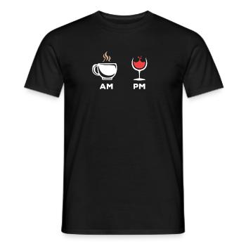 Cocktail AM PM Wein Trinker Wein - Männer T-Shirt - Schwarz - Vorne - AI Model Male 178 light (178cm)