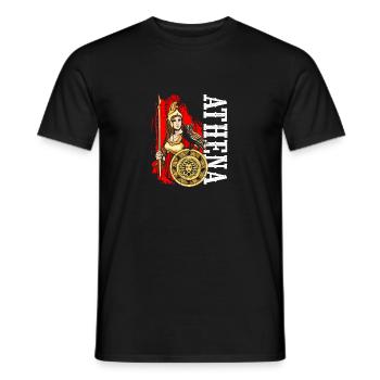 Athéna Déesse Mythologie grecque - T-shirt homme - noir - Devant - AI Model Male 178 light (178cm)