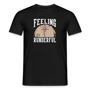 Marathon Se sentir Runderful Running - T-shirt homme - noir - Devant - AI Model Male 178 light (178cm)