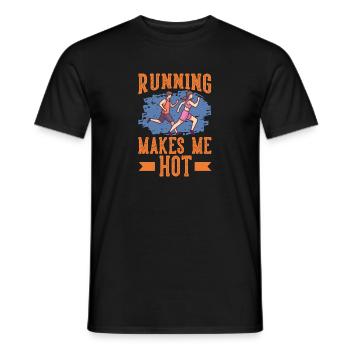 Le jogging me donne chaud en courant - T-shirt homme - noir - Devant - AI Model Male 178 light (178cm)