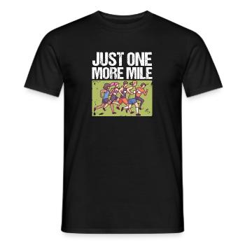 Marathon Just One More Mile Running - Men's T-Shirt - black - Front - AI Model Male 178 light (178cm)