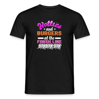Marathon Schönheiten Und Burger Laufen - Männer T-Shirt - Schwarz - Vorne - AI Model Male 178 light (178cm)