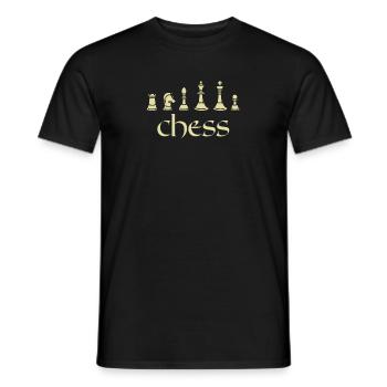 Brettspiel Schachmatt Schachbrett Schach - Männer T-Shirt - Schwarz - Vorne - AI Model Male 178 light (178cm)