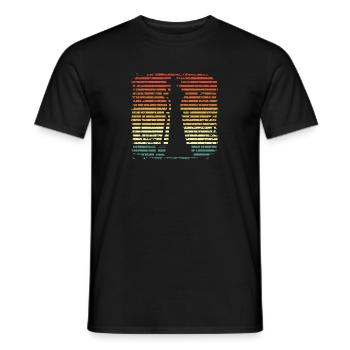 König Schachmatt Sport Schachbrett Schach - Männer T-Shirt - Schwarz - Vorne - AI Model Male 178 light (178cm)