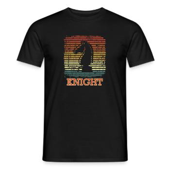 Ritter Schachmatt Sport Schachbrett Schach - Männer T-Shirt - Schwarz - Vorne - AI Model Male 178 light (178cm)