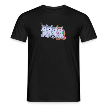 Sport Rugby Fußballer Einhorn Fußball - Männer T-Shirt - Schwarz - Vorne - AI Model Male 178 light (178cm)