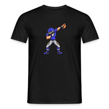 Sport Rugby Dabbing Spieler Fußball - Männer T-Shirt - Schwarz - Vorne - AI Model Male 178 light (178cm)
