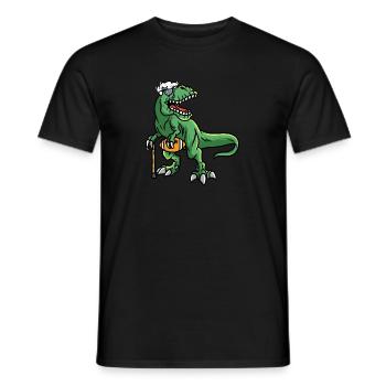 Rugby Fußballer Oma T Rex Fußball - Männer T-Shirt - Schwarz - Vorne - AI Model Male 178 light (178cm)