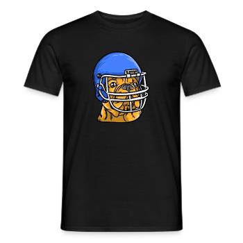 Sport Rugby Footballeur Dog Football - T-shirt homme - noir - Devant - AI Model Male 178 light (178cm)
