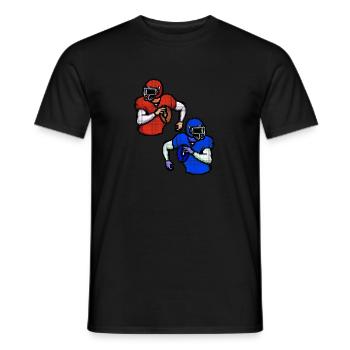 Sport Rugby Pixel Art Spieler Fußball - Männer T-Shirt - Schwarz - Vorne - AI Model Male 178 light (178cm)