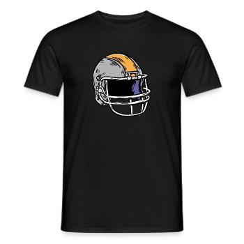 Sport Rugby Fußballer Helm Fußball - Männer T-Shirt - Schwarz - Vorne - AI Model Male 178 light (178cm)