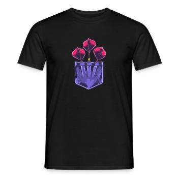 Fléchette Dart Dart Fléchette de poche - T-shirt homme - noir - Devant - AI Model Male 178 light (178cm)