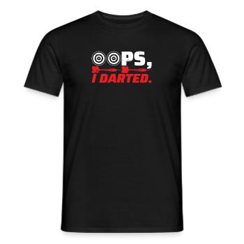 Hoppla, ich habe einen Pfeil ins Schwarze gepfeilt - Männer T-Shirt - Schwarz - Vorne - AI Model Male 178 light (178cm)