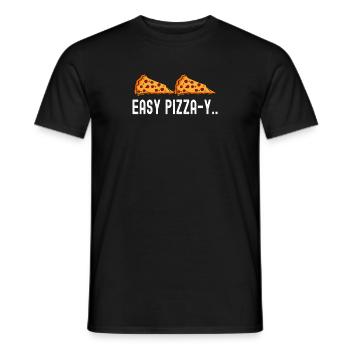 Pizzeria Easy Pizza-y Crust Dough Pizza - Men's T-Shirt - black - Front - AI Model Male 178 light (178cm)
