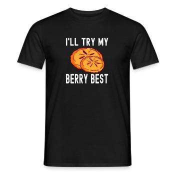 Pâtissier Je vais essayer ma meilleure pâtisserie aux baies - T-shirt homme - noir - Devant - AI Model Male 178 light (178cm)