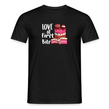 Love At First Bite Patissier Baking - Men's T-Shirt - black - Front - AI Model Male 178 light (178cm)
