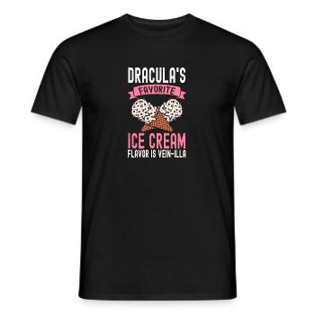 Dracula's Favorite Vein-illa Cream - Men's T-Shirt - black - Front - AI Model Male 178 light (178cm)