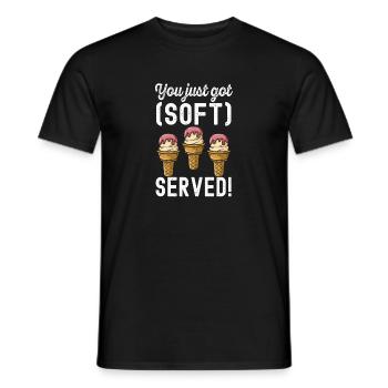 Du hast weich servierte Eisbecher Frozen Cream - Männer T-Shirt - Schwarz - Vorne - AI Model Male 178 light (178cm)