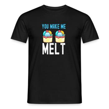 You Make Me Melt Sundae Gelato Cream - Männer T-Shirt - Schwarz - Vorne - AI Model Male 178 light (178cm)