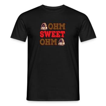 Amateur Radio Ohm Sweet Ohm Ham Radio - T-shirt homme - noir - Devant - AI Model Male 178 light (178cm)