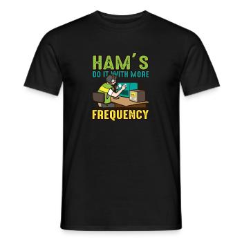 Radio Do It With Frequency Ham Radio - Men's T-Shirt - black - Front - AI Model Male 178 light (178cm)