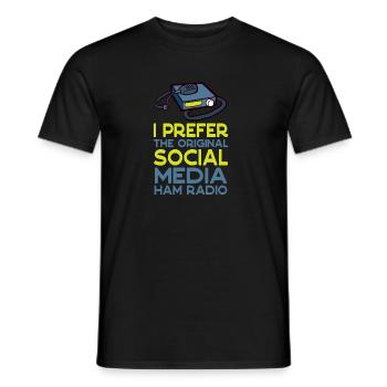 Amateur Original Social Media Ham Radio - Men's T-Shirt - black - Front - AI Model Male 178 light (178cm)