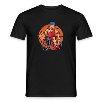 Sports Baller Wheelchair Basketball - Men's T-Shirt - black - Front - AI Model Male 178 light (178cm)