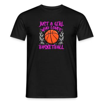 Baller Just Girl, das Basketball liebt - Männer T-Shirt - Schwarz - Vorne - AI Model Male 178 light (178cm)