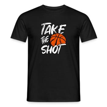 Baller Take Shot Hoops Basketball - Men's T-Shirt - black - Front - AI Model Male 178 light (178cm)