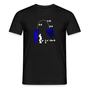 Sports Baller Hoops Player Calculation Basketball - Men's T-Shirt - black - Front - AI Model Male 178 light (178cm)